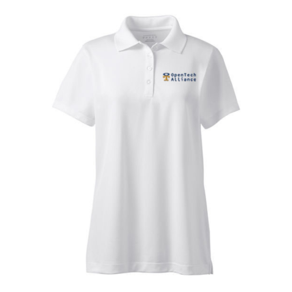 Women's Embroidered Logo Short Sleeve Polyester Polo Shirt OpenTech Alliance